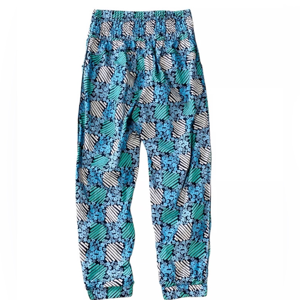 Free People Movement- Blue and White Patterned Jogger- Large